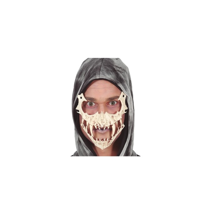 Máscara media calavera colmillos PVC | Ducaval | Envíos 24/48h